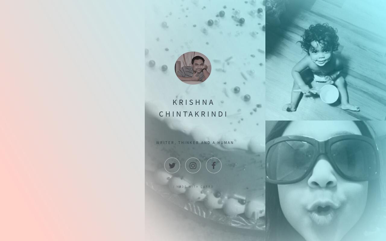 Carrd profile picture for @krishna